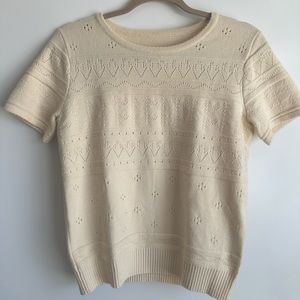 Vintage cream knit sweater